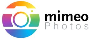 El logo de Mimeo Photos